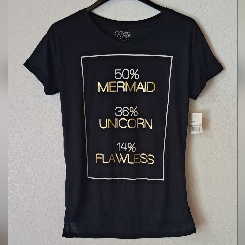 Cold Crush Graphic Black and Gold Short Sleeve T-Shirt